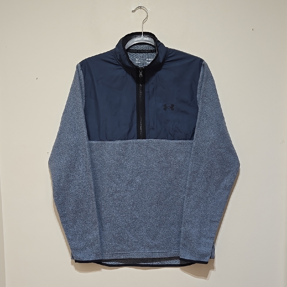 Under Armour Men's Coldgear 1/2 Zip Blue Pullover